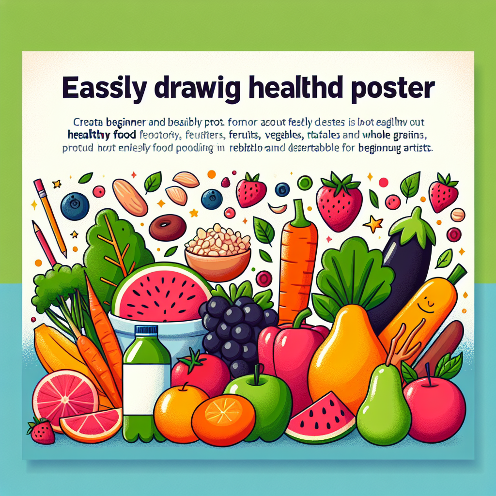 Kreasi Poster Makanan Sehat yang Mudah Digambar untuk Pemula